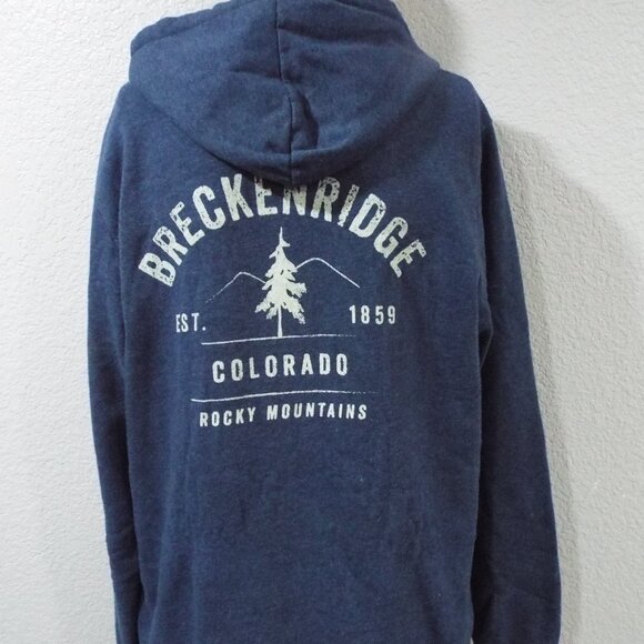 Tech Styles Men's Full Zip Breckenridge Hoodie Back Graphic Charcoal Size XL - Picture 5 of 11